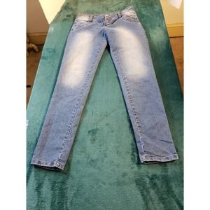Nuccia Jeans Womens Sz 14 Ladies Stretch Blue Mid Rise Straight Denim Pants